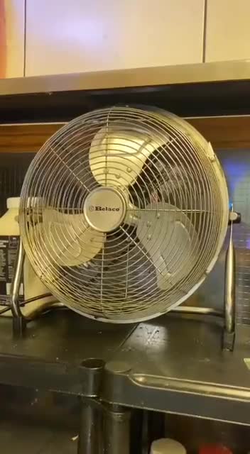 Belaco three-blade metal fan at Bunk Nottingham Stoney Street