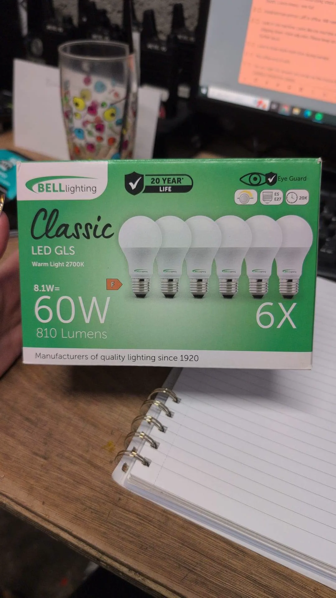Bell Lighting dimmable E27 LED GLS lamps used at Bunk Leicester