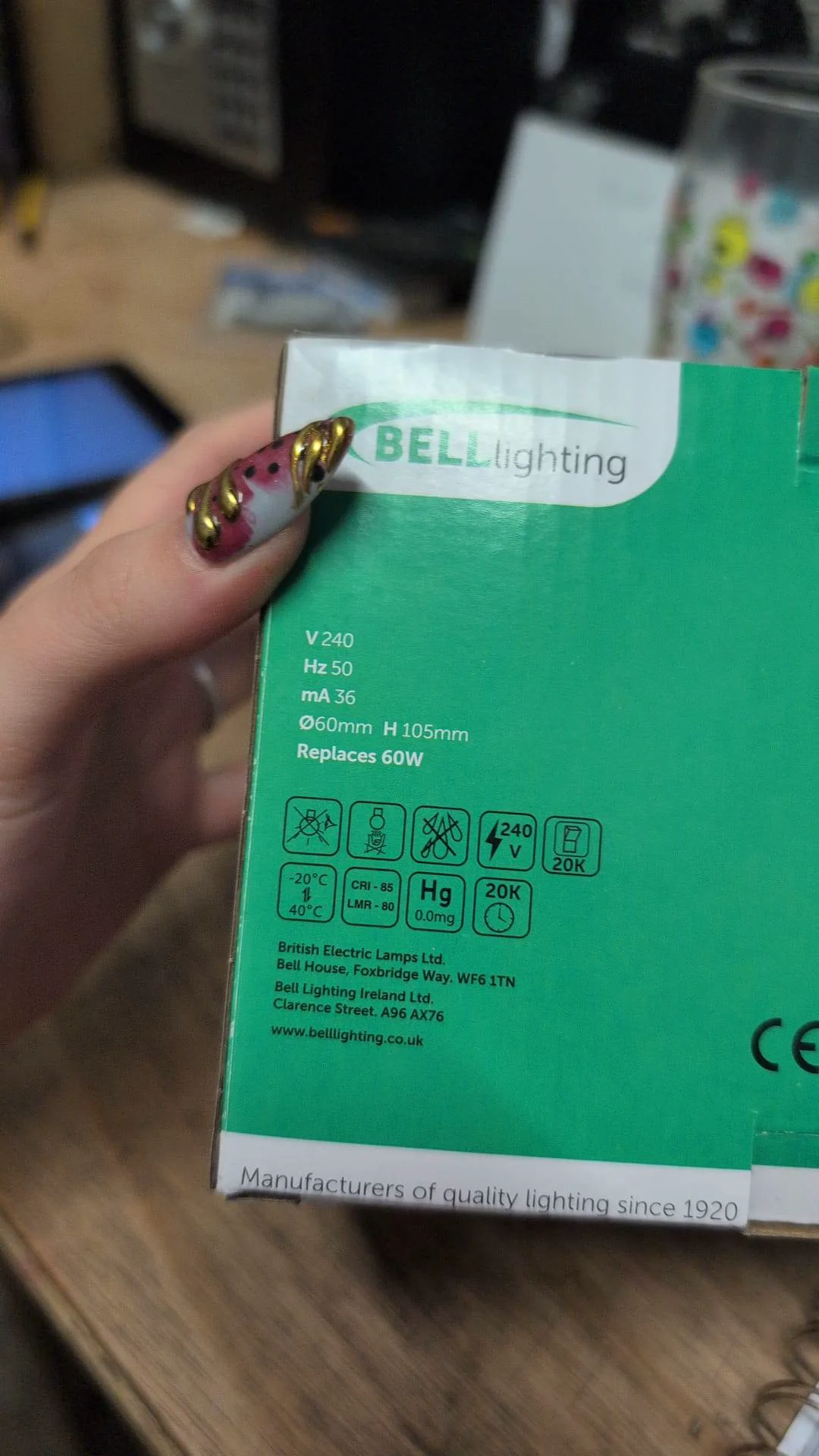 Bell Lighting bulb pack electrical specifications