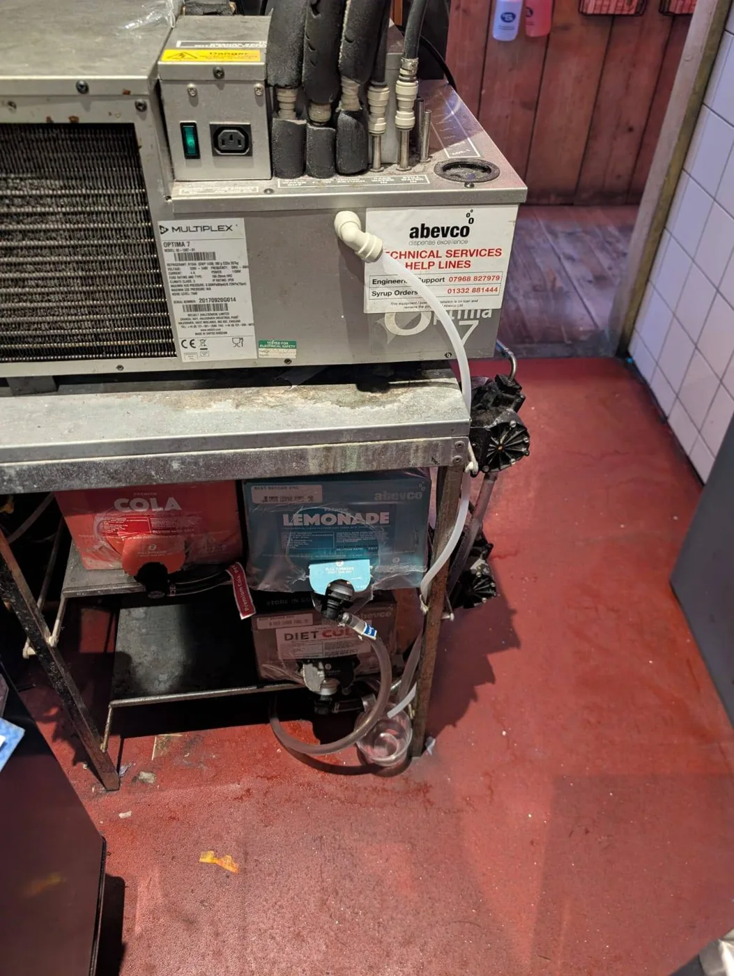 Multiplex Optima 7 postmix cooler with engineer overflow tube