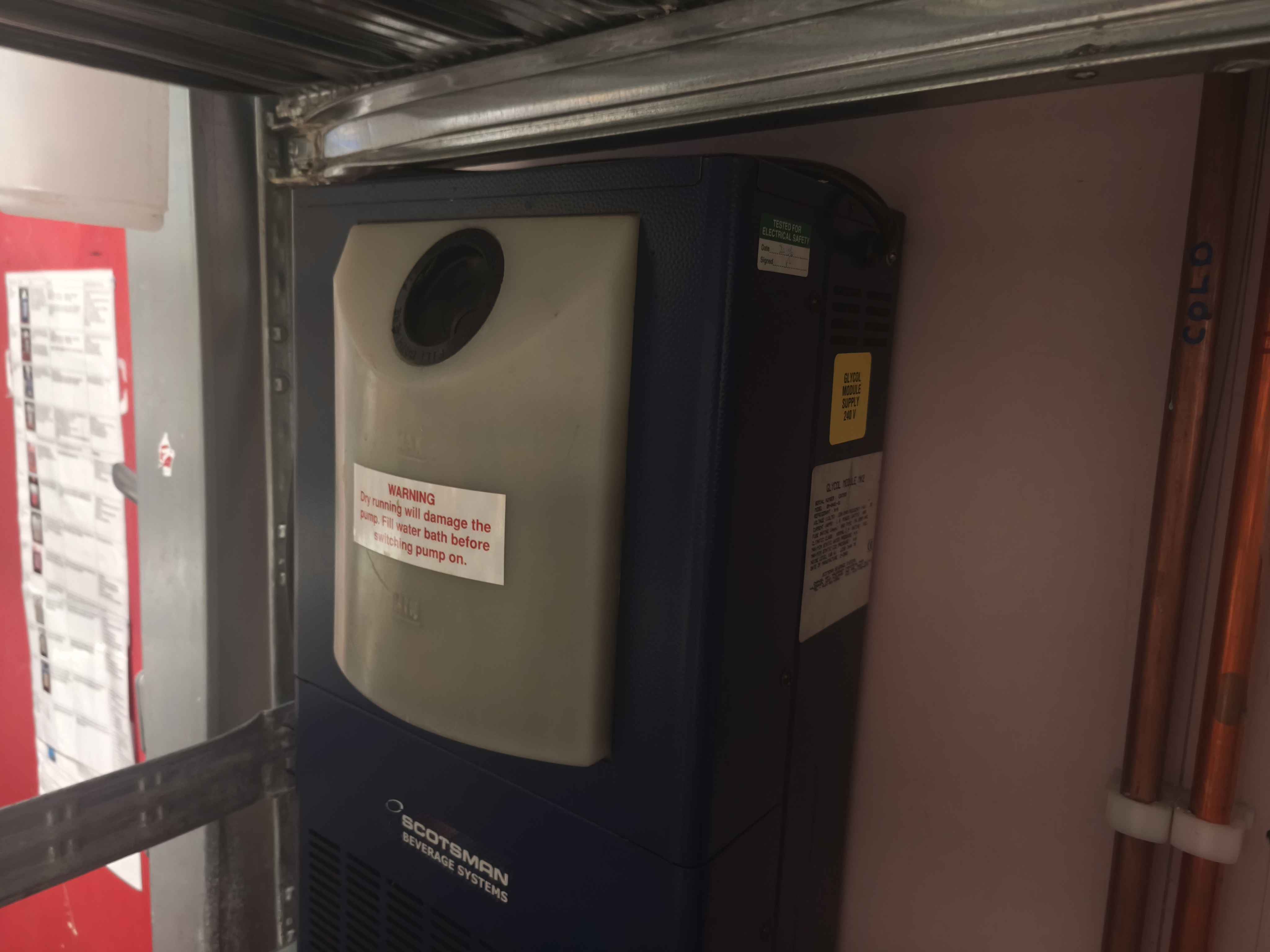 Scotsman glycol module with dry-running warning