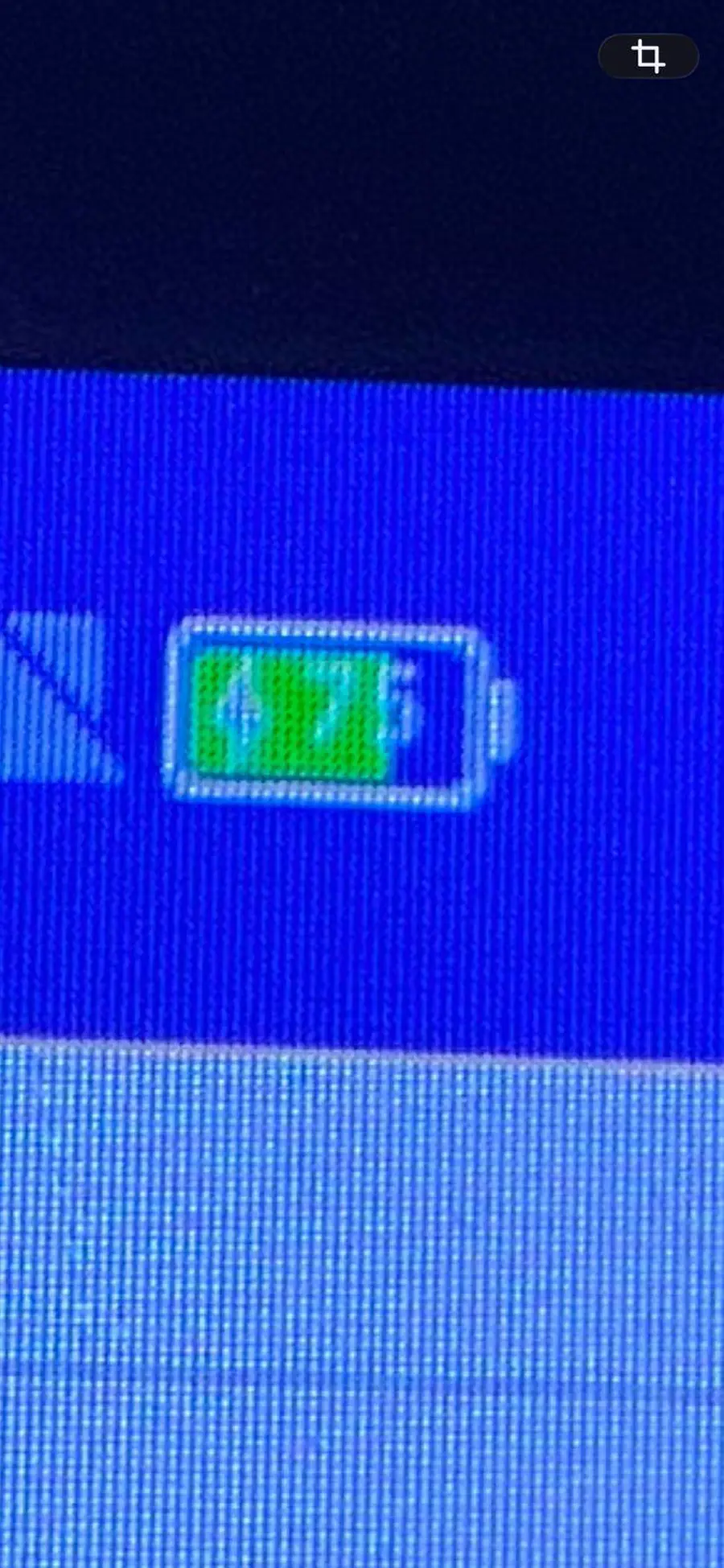 Uber Eats tablet battery icon showing charge around 75 percent